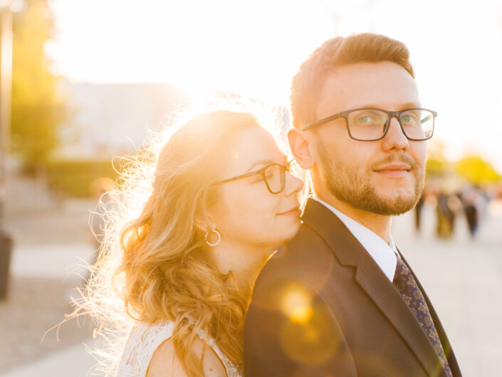 Sesja ślubna w Powsinie i przy Centrum Nauki Kopernik