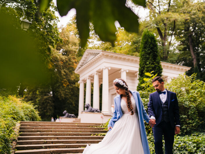 Sesja ślubna Weroniki i Michała w Łazienkach Królewskich